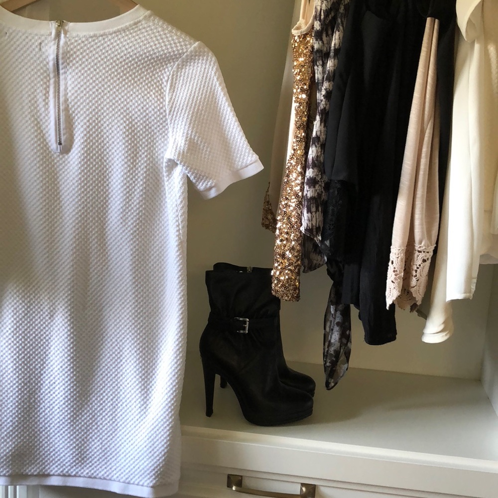 White Textured Dress
